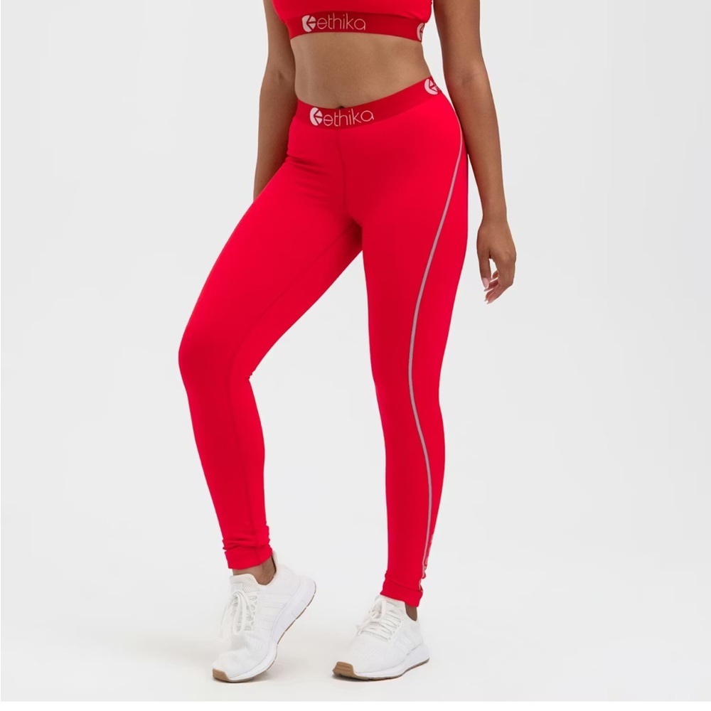 Ethika Subzero Performance Neon Red/Pink Full Length Tight L
